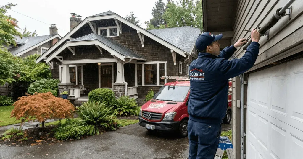 Professional garage door repair technician in Ecostar Garage Door